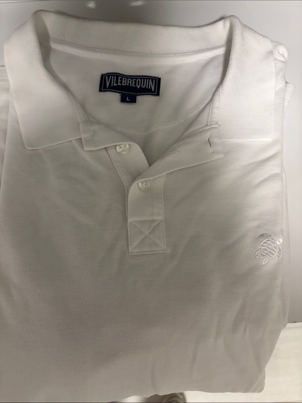 Vilebrequin Men’s White Polo Shirt with Turtle Logo